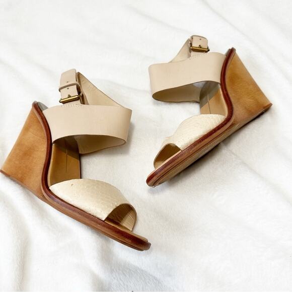 Dolce Vita tan wedge sandals leather size 7 - Picture 4 of 10